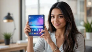 Samsung Galaxy Z Fold 6 Foldable Smartphone With Auto Hiding Taskbar Feature